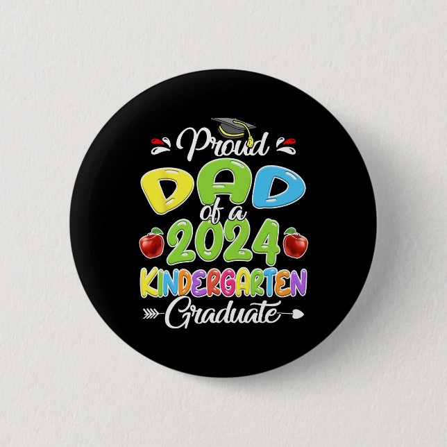 Vater des Kindergärtners 2024 Button (Vorderseite)