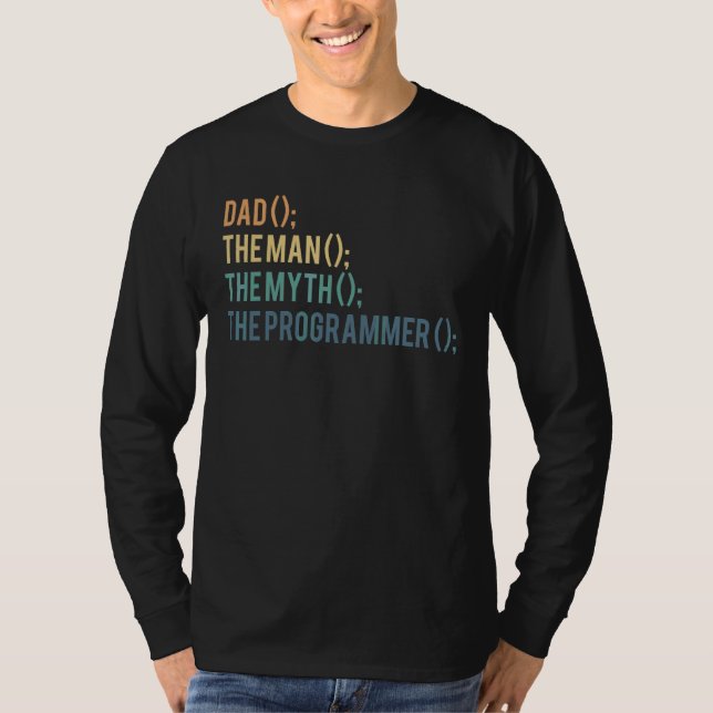 Vater des Mannes, des Mythos des Programmierers T-Shirt (Vorderseite)