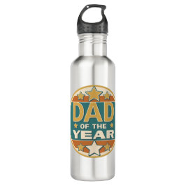 Vater des Retro-Abzeichens des Jahres - Geschenk d Edelstahlflasche