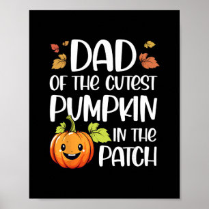 Vater des süßesten Kürbisses auf dem Halloween-Fel Poster