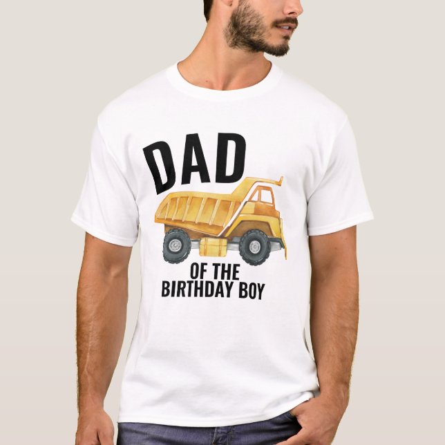 Vater des Truckbauwagens "Dump Truck Construction" T-Shirt (Vorderseite)