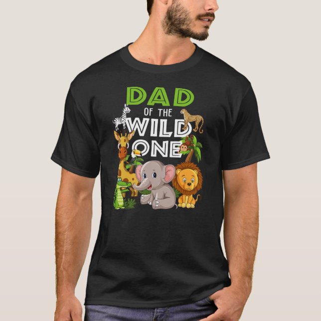 Vater des Wilden Zoo Birthday Safari Jungle T-Shirt (Vorderseite)