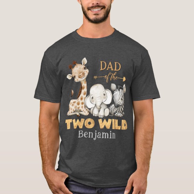 Vater des Zwei-Wilde-Safari-T - Shirt (Vorderseite)