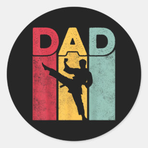 Vater-Design - Vatertag Martial Arts Taekwondo Runder Aufkleber