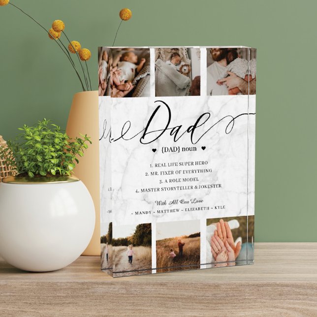 Vater Dictionary Definition Foto Collage Marble (Von Creator hochgeladen)