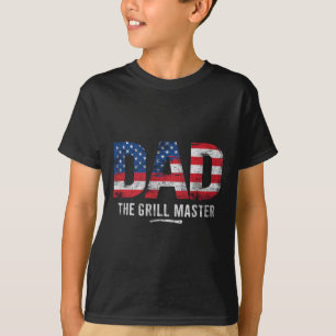 Vater Die amerikanische Flagge des Grillmeisters T-Shirt