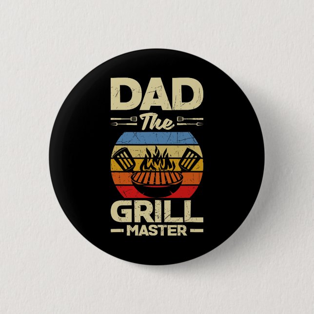 Vater Die Grill-Vatertag-Grillen Button (Vorderseite)