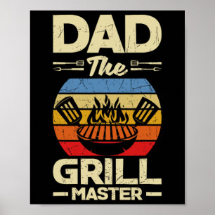 Vater Die Grill-Vatertag-Grillen Poster