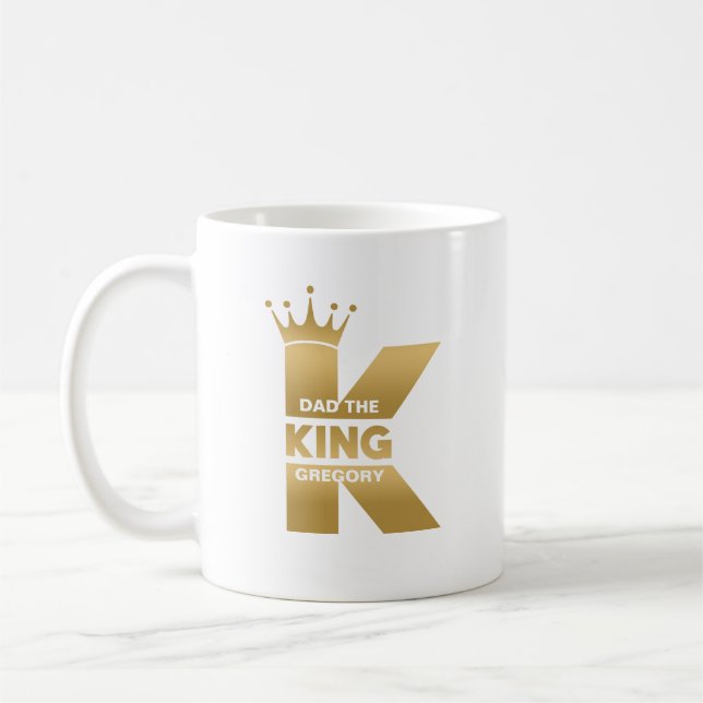 Vater Die Kung Gold Creative Typografy Coffee Tass Kaffeetasse (Links)