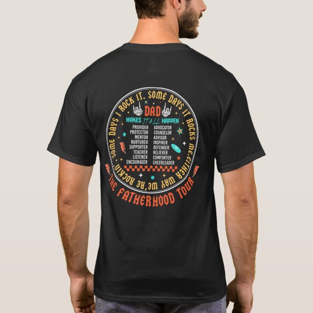 Vater Die Vaterschaftstour Trendy Moderne Moderne  T-Shirt (Rückseite)