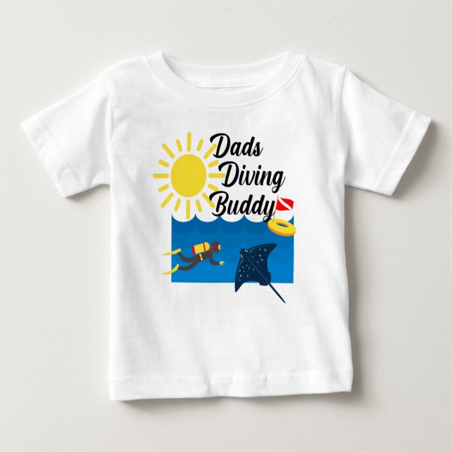 Vater Diving Buddy Design - Baby Fine Jersey T-Shi Baby T-shirt (Vorderseite)