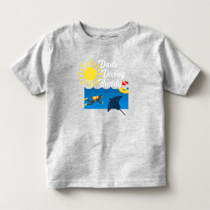 Vater Diving Buddy Design - Kleinkind Fine Jersey T-shirt