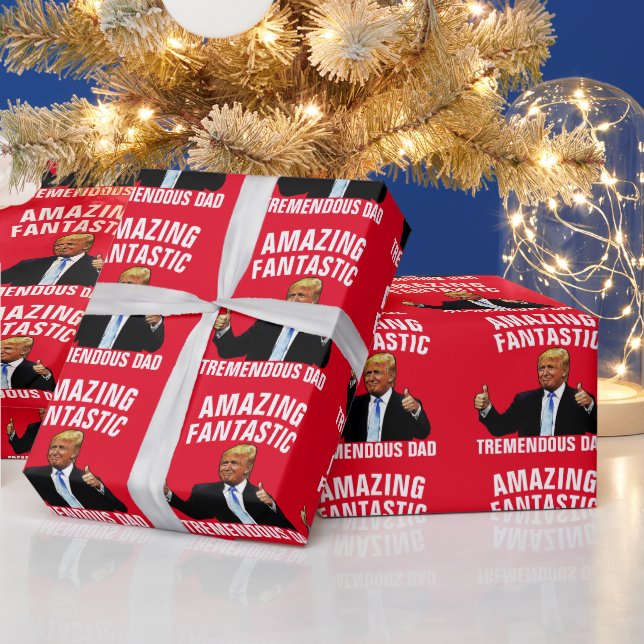 VATER DONALD TRUMP CHRISTMAS WRAPPING PAPIER GESCHENKPAPIER (Feiertage)