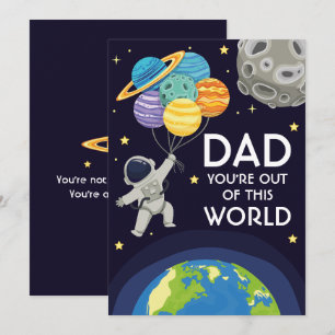 Vater, du bist aus dieser Welt Vathers Day Space Feiertagskarte