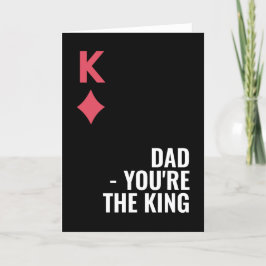Vater Du bist der King Playing Card Vathers Day Feiertagskarte