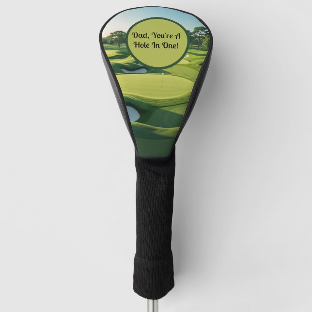Vater, du bist ein Loch in eins! Grün 2025 Golf Headcover (Vorderseite)
