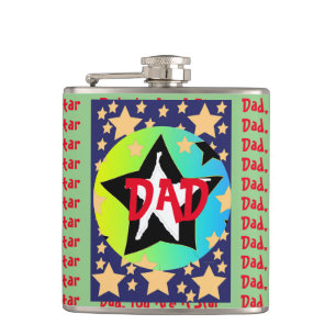 Vater, du bist ein Star Vinyl Wrapped Flask Flachmann