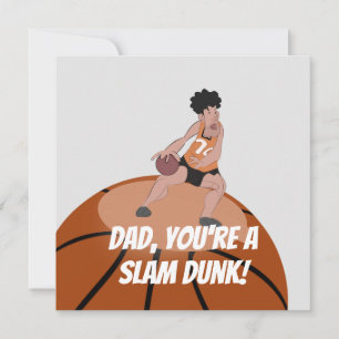 Vater, du bist immer ein Slam-Dunk: Happy Vatertag Feiertagskarte