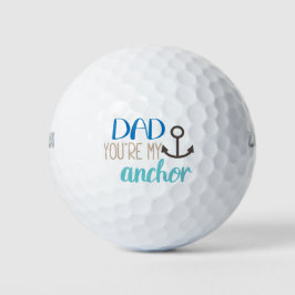 Vater du bist mein Anchor Blue Brown White Vaterta Golfball