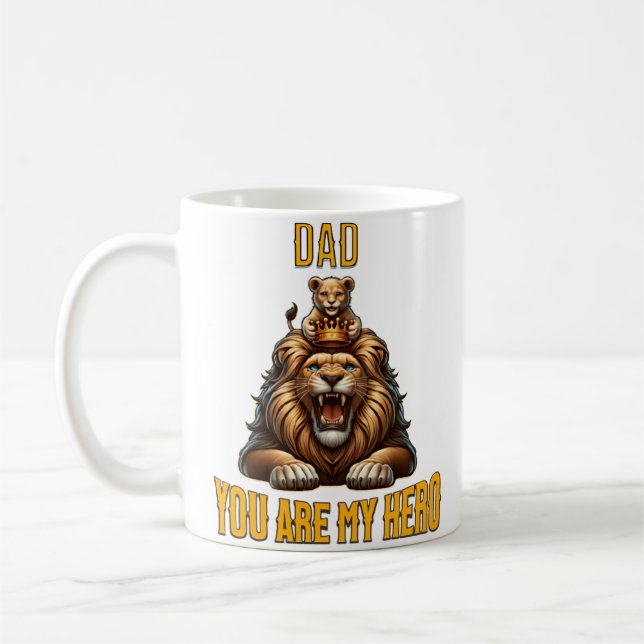 Vater, du bist mein Held Kaffeetasse (Links)