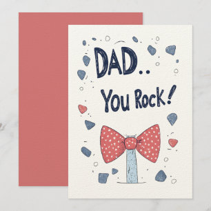 VATER... DU ROCK! Funny Vatertag Geschenk mit Bo Einladung