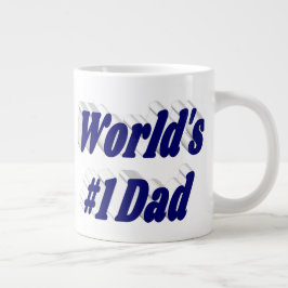 Vater dunkelblauer Halbtext Jumbo-Tasse