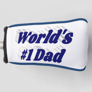 Vater dunkelblauer Text Golf Headcover
