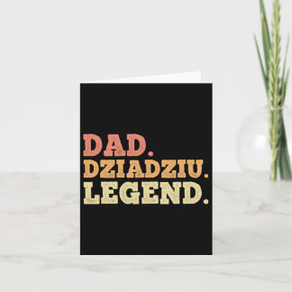Vater Dziadziu Legend Retro Vintag Funny Legendary Karte