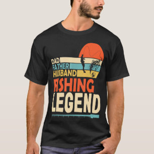Vater Ehemann Bass Vintage Angler Legende Fis T-Shirt
