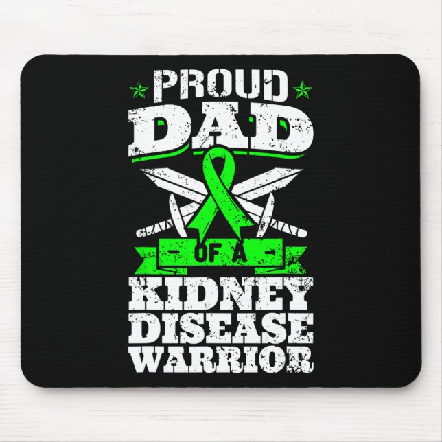 Vater einer Nierenerkrankung Krieger KD Bewusstsei Mousepad (Vorne)