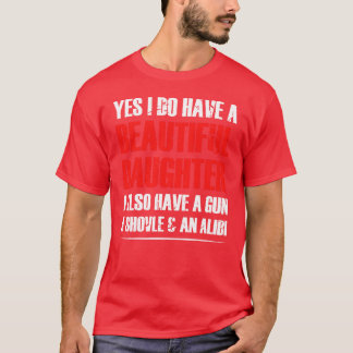 Vater einer Tochter Vatertag Geschenk Lustiger Pap T-Shirt
