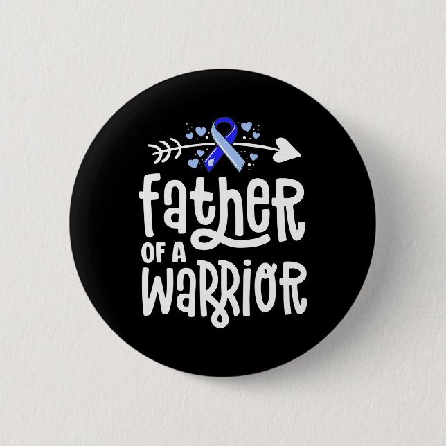 Vater einer Warrior Hydrocephalus Awareness Family Button (Vorderseite)