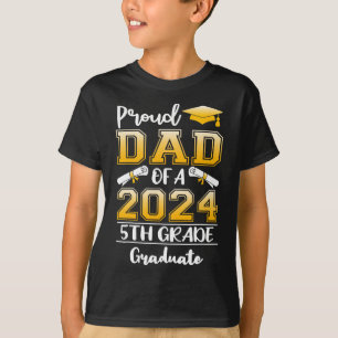 Vater eines 2024 5. Grade Graduate Abschluss T-Shirt