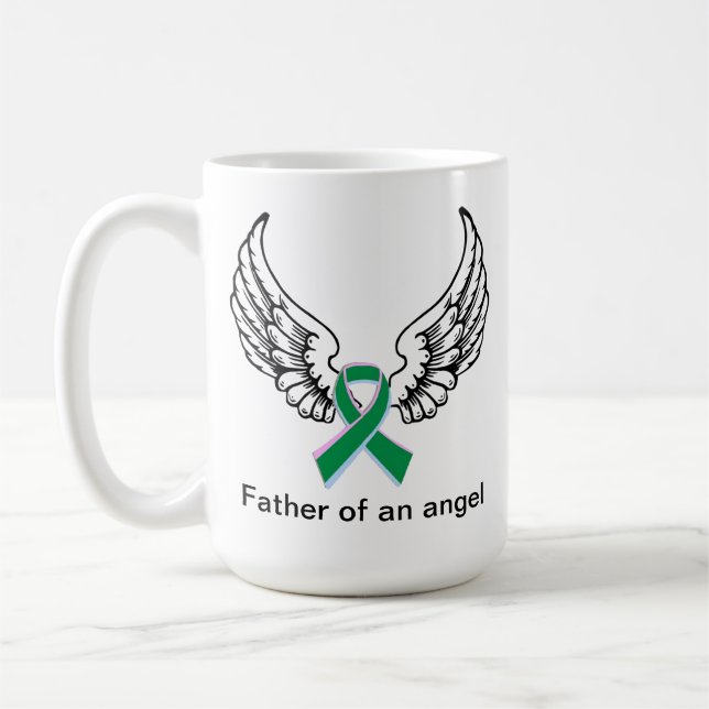 Vater eines Engels - Anenzephalie Kaffeetasse (Links)