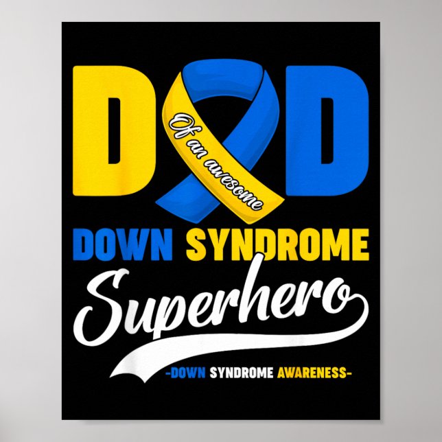 Vater eines großartigen Down-Syndrom-Superhelden-S Poster (Vorne)