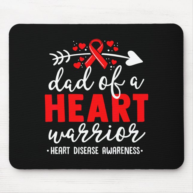 Vater eines Herzens Kriegers Chd Herzkrankheit Bew Mousepad (Vorne)