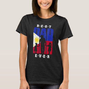 Vater eines philippinischen Mannes mit 2 Mädchen P T-Shirt