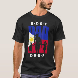 Vater eines philippinischen Mannes mit 2 Mädchen P T-Shirt