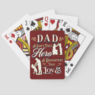 Vater eines Sohnes Erste Liebe einer Tochter Spielkarten