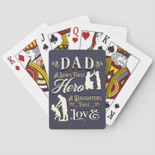 Vater eines Sohnes Erste Liebe einer Tochter Spielkarten
