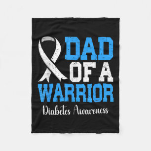 Vater eines T1d-Kriegers Diabetes Awareness Blue R Fleecedecke