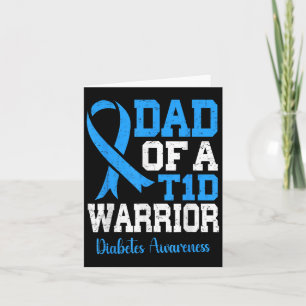 Vater eines T1d-Kriegers Diabetes Awareness Blue R Karte