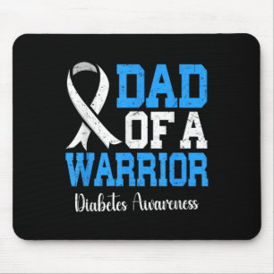 Vater eines T1d-Kriegers Diabetes Awareness Blue R Mousepad