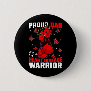 Vater eines Warriors für Herzkrankheiten Button