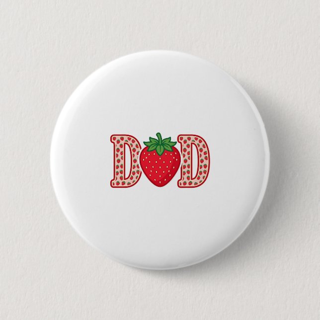 Vater-Erdbeerschrift-Vektor-Shirt-Design_1 Button (Vorderseite)