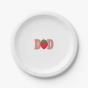 Vater-Erdbeerschrift-Vektor-Shirt-Design_1 Pappteller