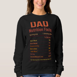 Vater Ernährung Fakt Vatertag Humoraler Vater Sweatshirt