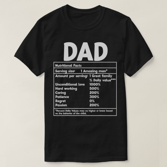Vater Ernährung Funny Vatertag T-Shirt (Design vorne)
