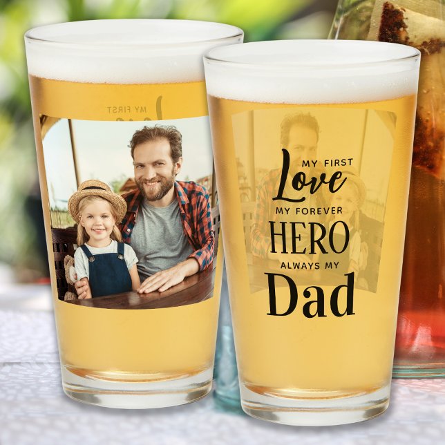 Vater Erste Liebe Forever Hero Personalisiertes Fo Glas (Von Creator hochgeladen)