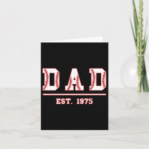 Vater Est. 1975 Softball Fathers Day Geburtstag Vi Karte